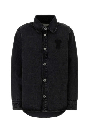 Black denim oversize shirt Black AMI (UJK897DE0124)