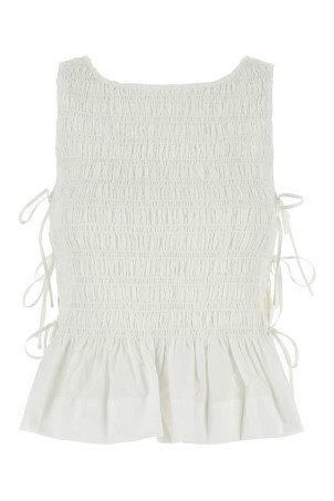 White cotton top Blue GANNI (W0886)