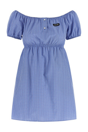 Check dress BLUE