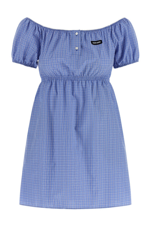 Check dress BLUE