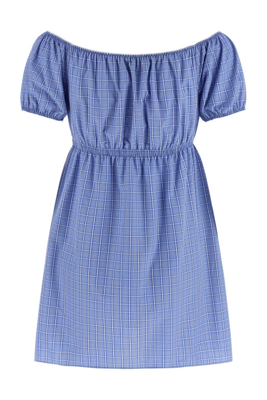 Check dress BLUE
