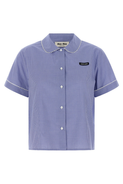 Micro vichy shirt Blue