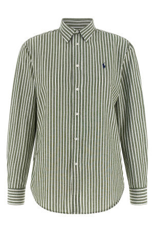Cotton and linen shirt Green