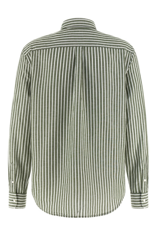Cotton and linen shirt Green