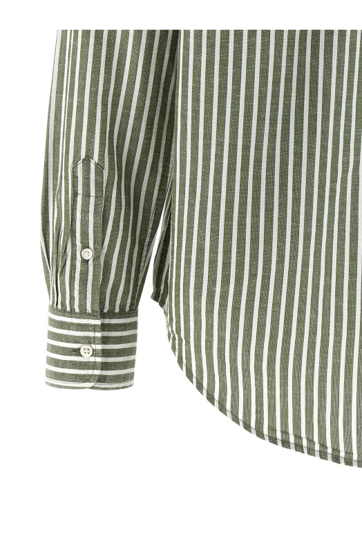 Cotton and linen shirt Green