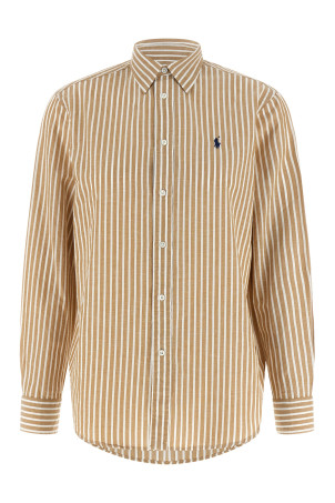 Cotton and linen shirt Beige