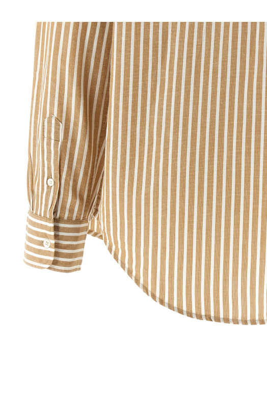 Cotton and linen shirt Beige
