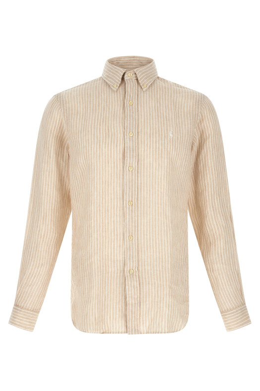 Рубашка в полоску, бежевая POLO RALPH LAUREN 710B15594006