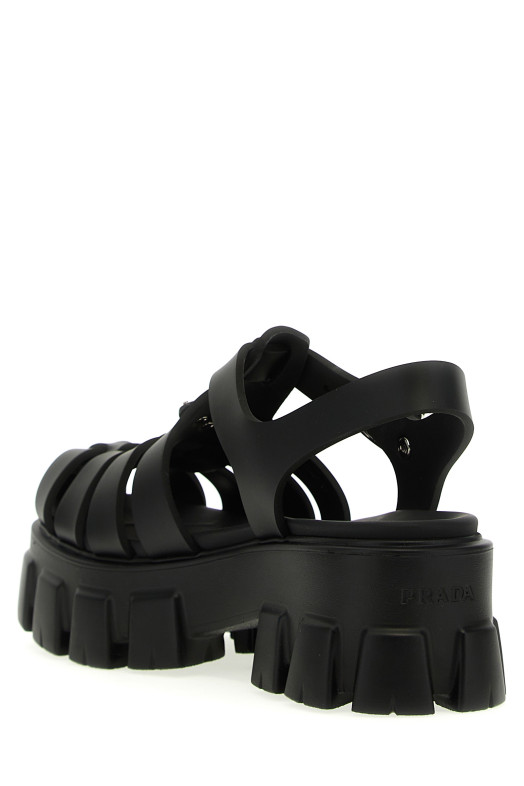 'Cage monolith' sandals Black