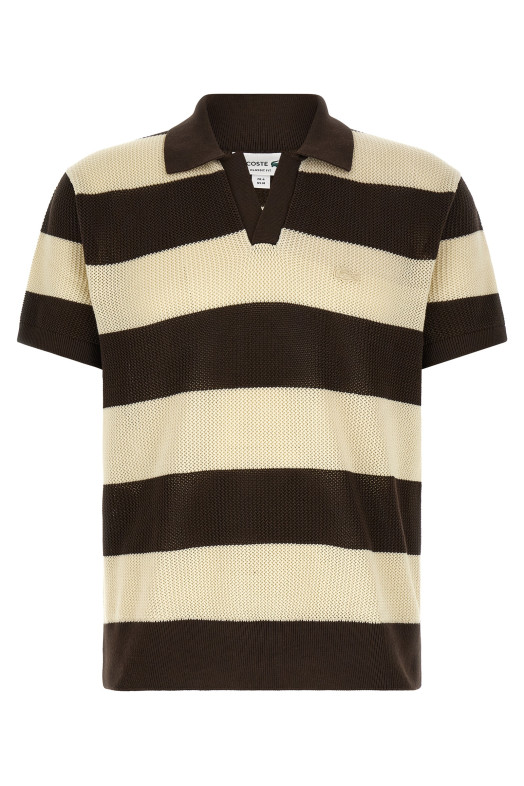 Chain stitch polo shirt Multicolor
