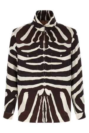 Валентино Гаравани «Fauve Éclat» — рубашка-оверсайз, коричневая 8V0CIR15BEW0HX