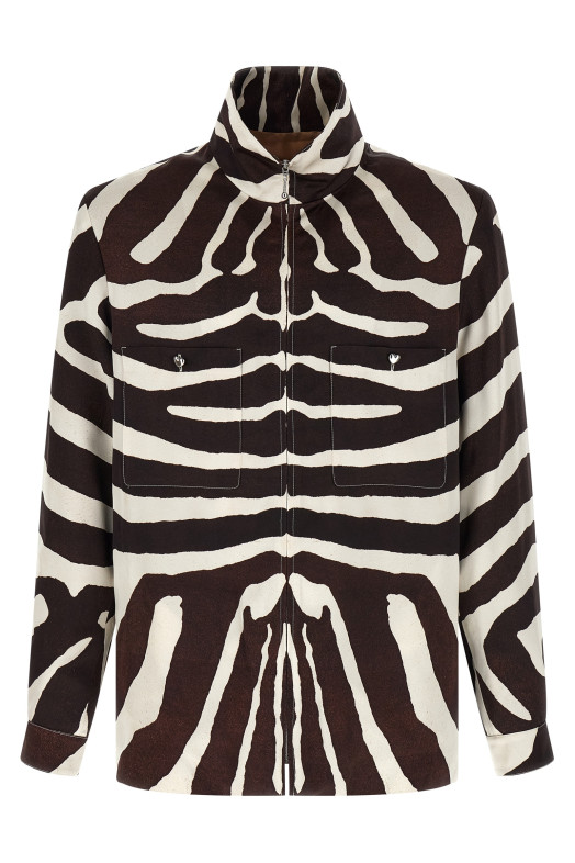 Валентино Гаравани «Fauve Éclat» — рубашка-оверсайз, коричневая 8V0CIR15BEW0HX