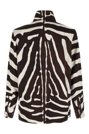 Валентино Гаравани «Fauve Éclat» — рубашка-оверсайз, коричневая 8V0CIR15BEW0HX