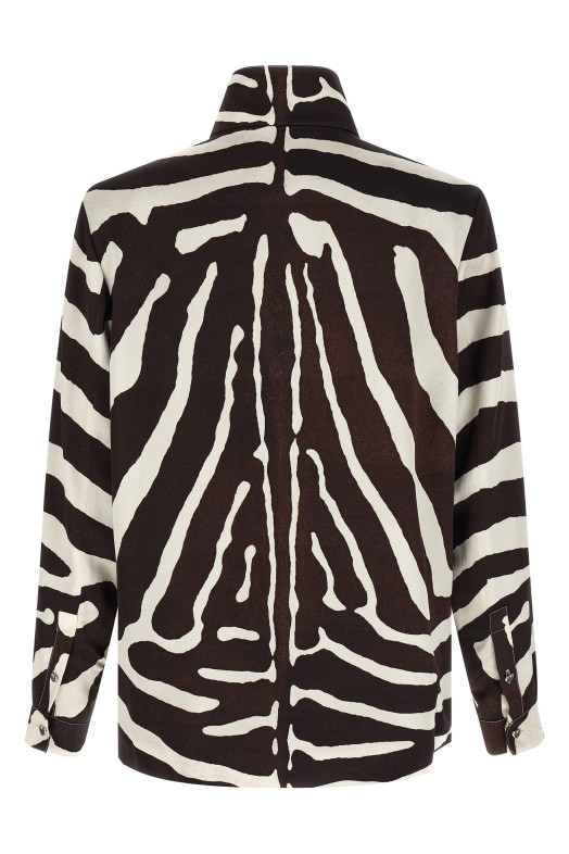 Валентино Гаравани «Fauve Éclat» — рубашка-оверсайз, коричневая 8V0CIR15BEW0HX