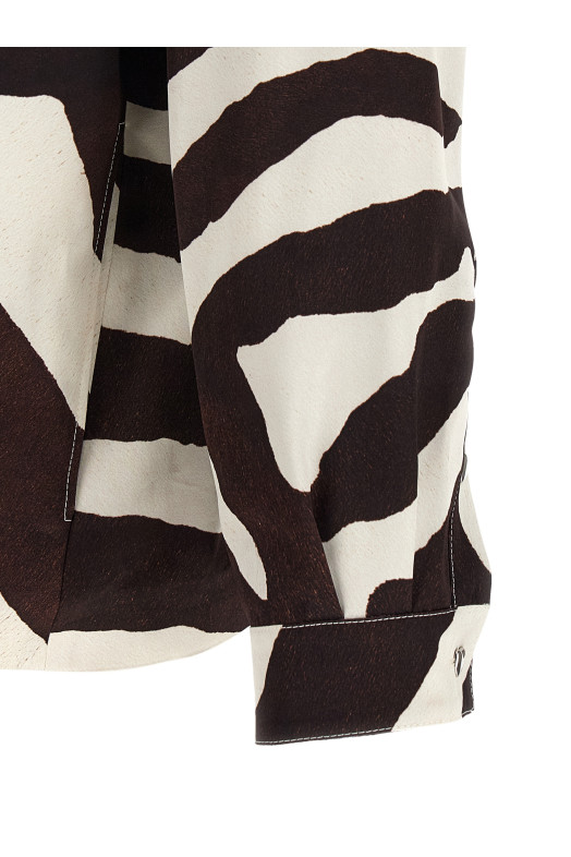 Валентино Гаравани «Fauve Éclat» — рубашка-оверсайз, коричневая 8V0CIR15BEW0HX