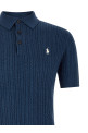 Braided polo sweater Blue
