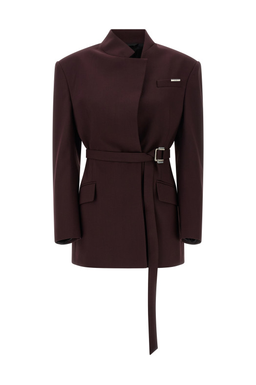 Maxi shoulder strap blazer Purple