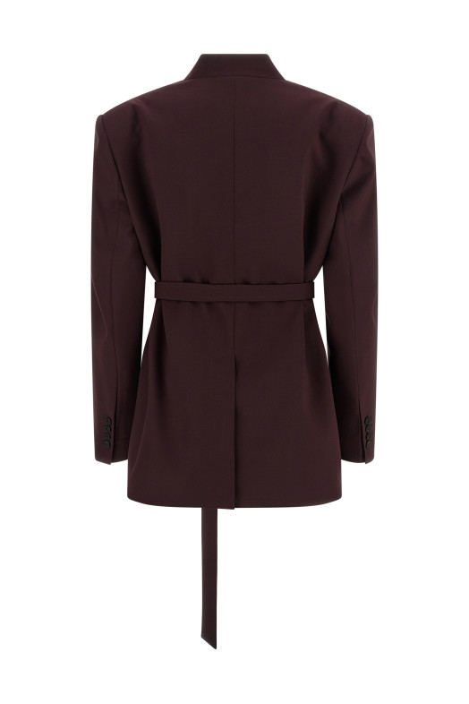 Maxi shoulder strap blazer Purple