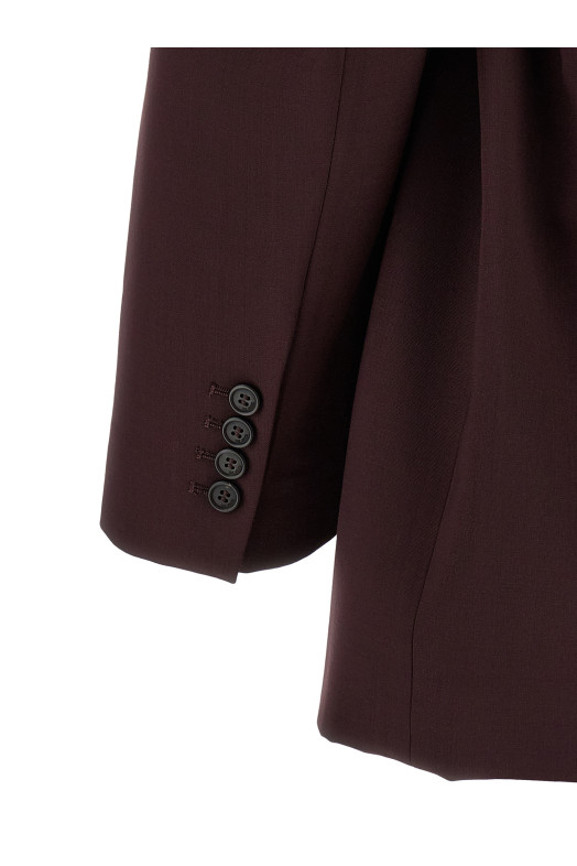 Maxi shoulder strap blazer Purple