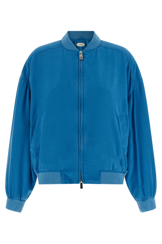 Блузон из шелкового поплина, СИНИЙ VERSACE 10250751A181011VI00