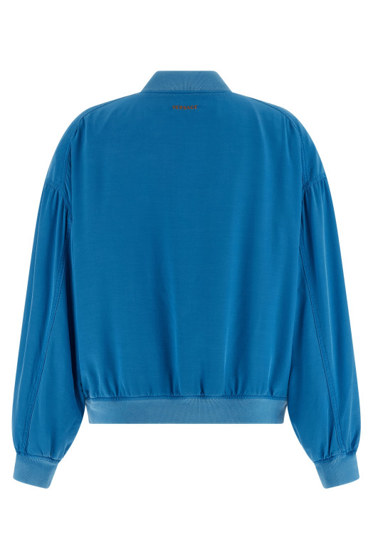 Блузон из шелкового поплина, СИНИЙ VERSACE 10250751A181011VI00