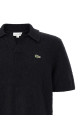 Bouclé knitted polo shirt Black