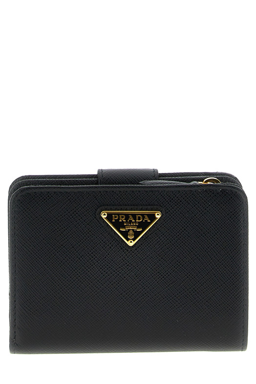 Saffiano small wallet Black
