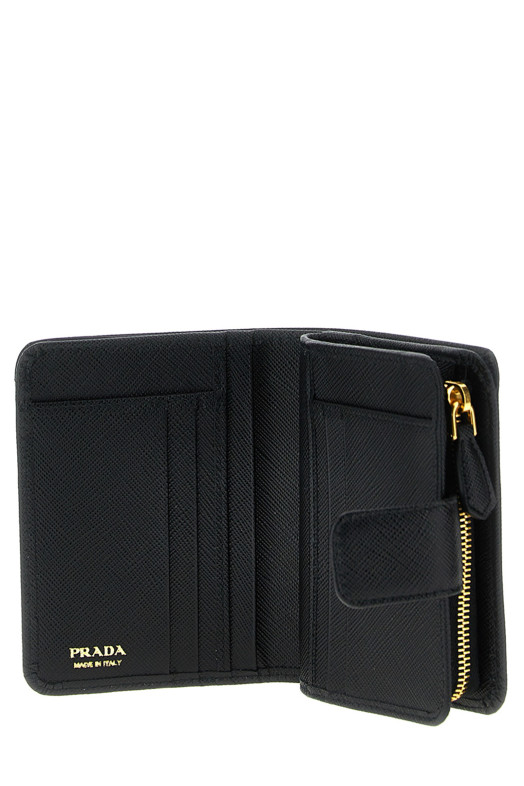 Saffiano small wallet Black