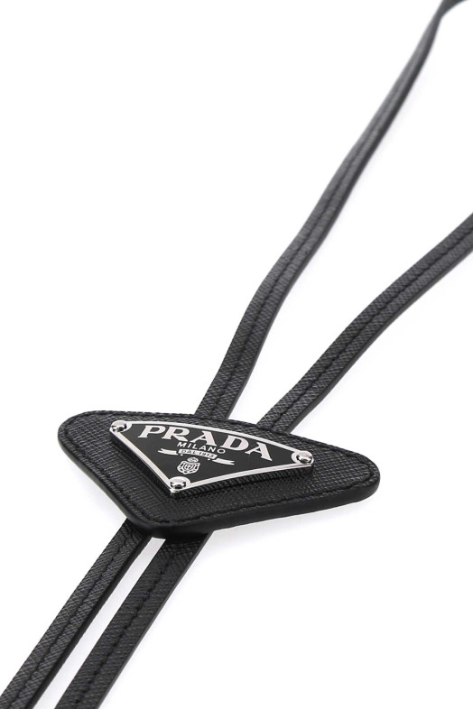 Black leather necklace Black PRADA (2IC027QHH)