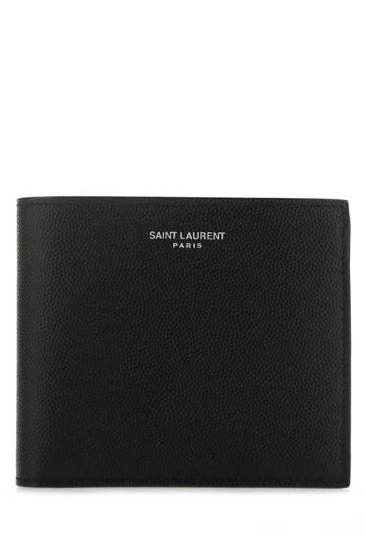 Black leather wallet Black SAINT LAURENT (396303BTY0N)