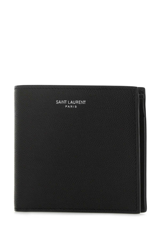 Black leather wallet Black SAINT LAURENT (396303BTY0N)