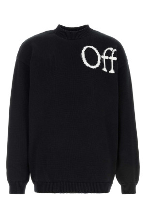 Black cotton sweater OFF WHITE (44MHE20QS26K00)