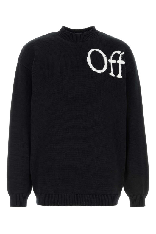 Black cotton sweater OFF WHITE (44MHE20QS26K00)
