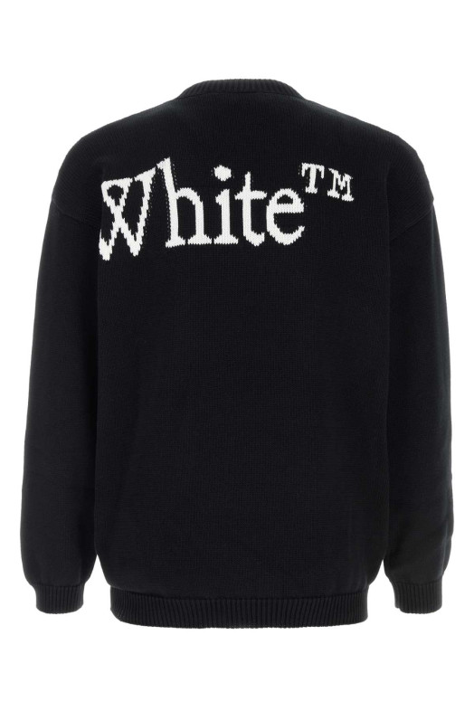 Black cotton sweater OFF WHITE (44MHE20QS26K00)