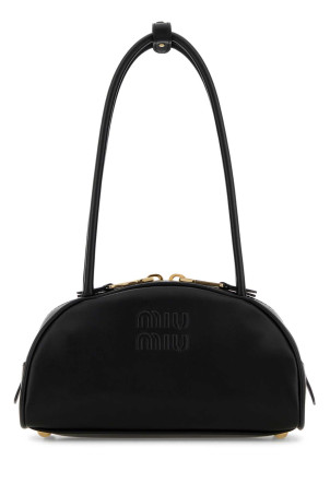 Black leather Beau shoulder bag Black MIU MIU (5BB1922CRW)