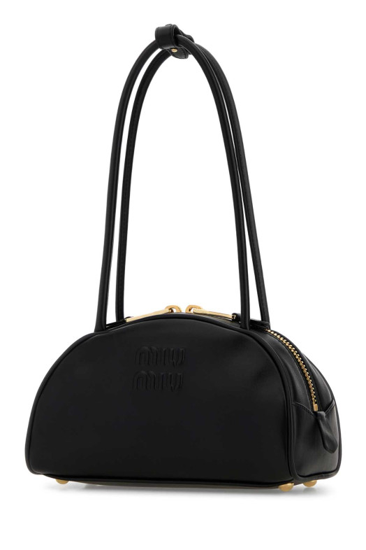 Black leather Beau shoulder bag Black MIU MIU (5BB1922CRW)