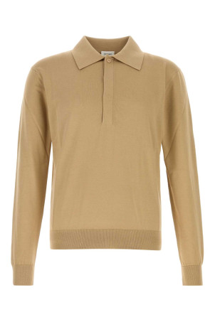Camel knit polo shirt SAINT LAURENT (859500Y77IJ)