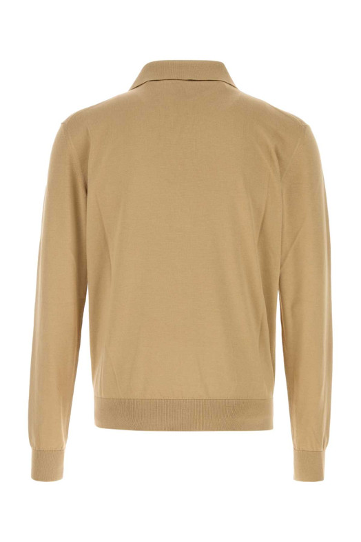 Camel knit polo shirt SAINT LAURENT (859500Y77IJ)