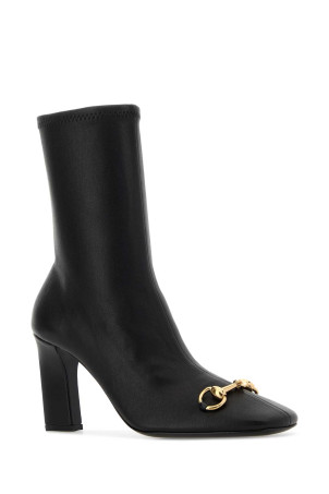 Black leather Signora ankle boots Black GUCCI (864492AAGGW)