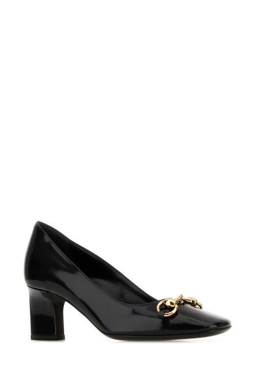 Черные кожаные туфли-лодочки Signora от GUCCI (866881CLG00)