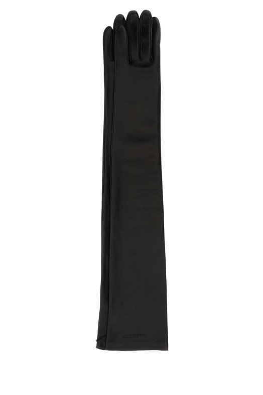 Черные кожаные перчатки Black BALENCIAGA (8715814G3B7)