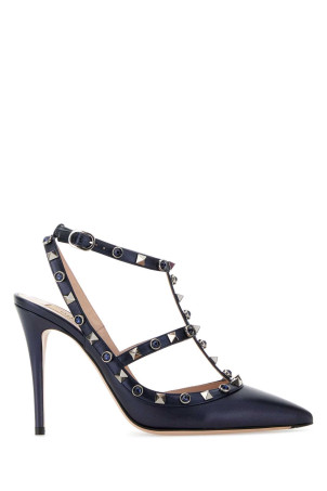 Dark blue leather Rockstud pumps VALENTINO GARAVANI (8W0S0393ELQ)