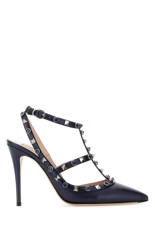 Dark blue leather Rockstud pumps VALENTINO GARAVANI (8W0S0393ELQ)
