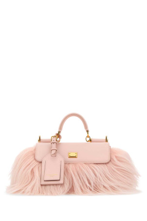 Pink shearling mini My Sicily handbag DOLCE & GABBANA (BB7864B0683)
