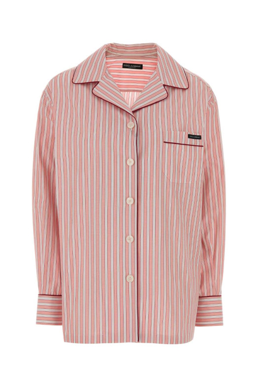 Embroidered poplin oversize shirt DOLCE & GABBANA (F5U28TFR517)