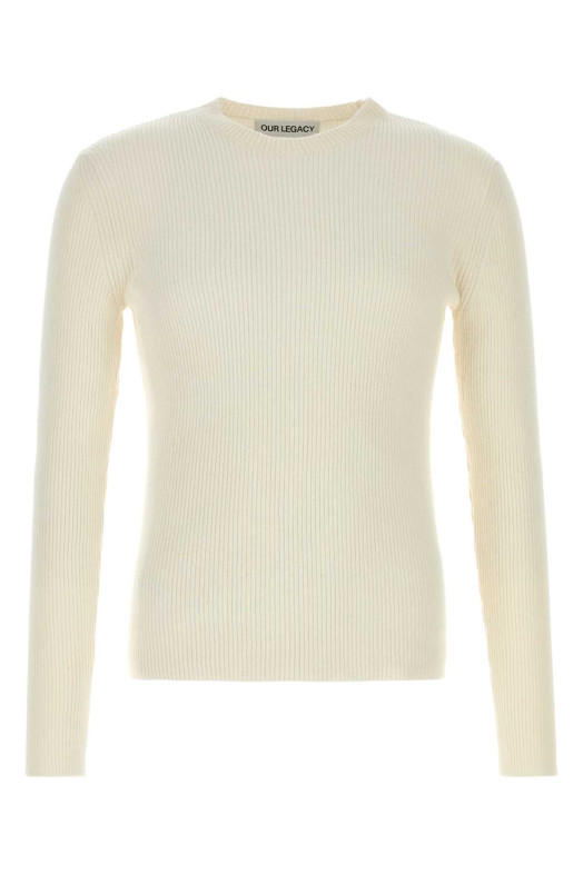 Шёлковый свитер цвета слоновой кости OUR LEGACY (M2263CN)