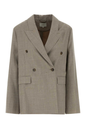 Блейзер Norma з сірої твілової тканини Melange, бежевий, LOULOU DE SAISON (NORMA)