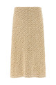 Denim-effect tweed skirt Gold