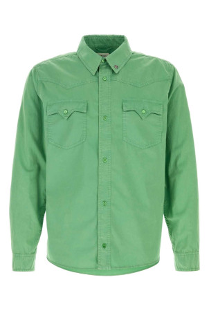 Grass green cotton shirt VERSACE (10239791A18185)