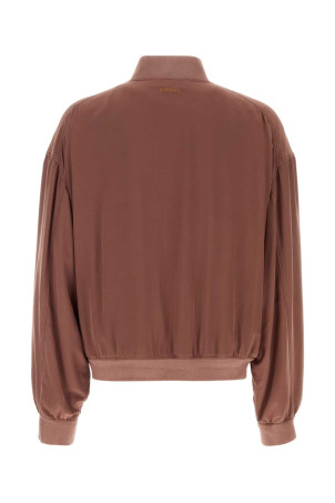 Antiqued pink silk bomber jacket VERSACE (10248901A18101)